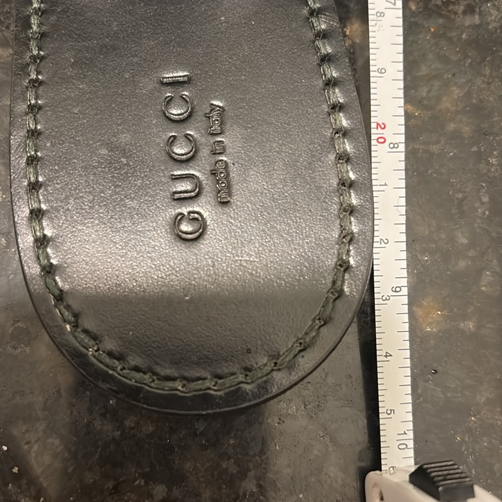 Gucci Black Flip Flops with Red and Green Straps - Picture 10 of 16